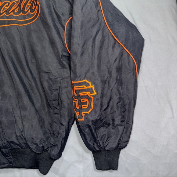 San Francisco Giants Jacket Mens Large Black MLB Baseball Majestic Authentic - Picture 7 of 9